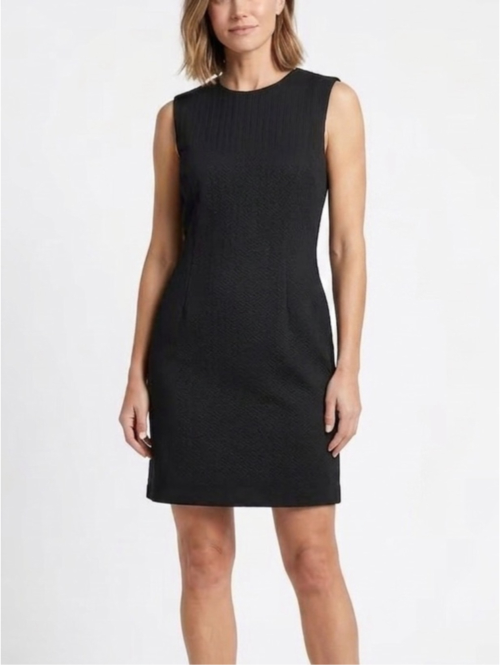 Alfred Sung Black Diamond Textured Knit Sleeveless Shift Dress Sz14 timeless 720